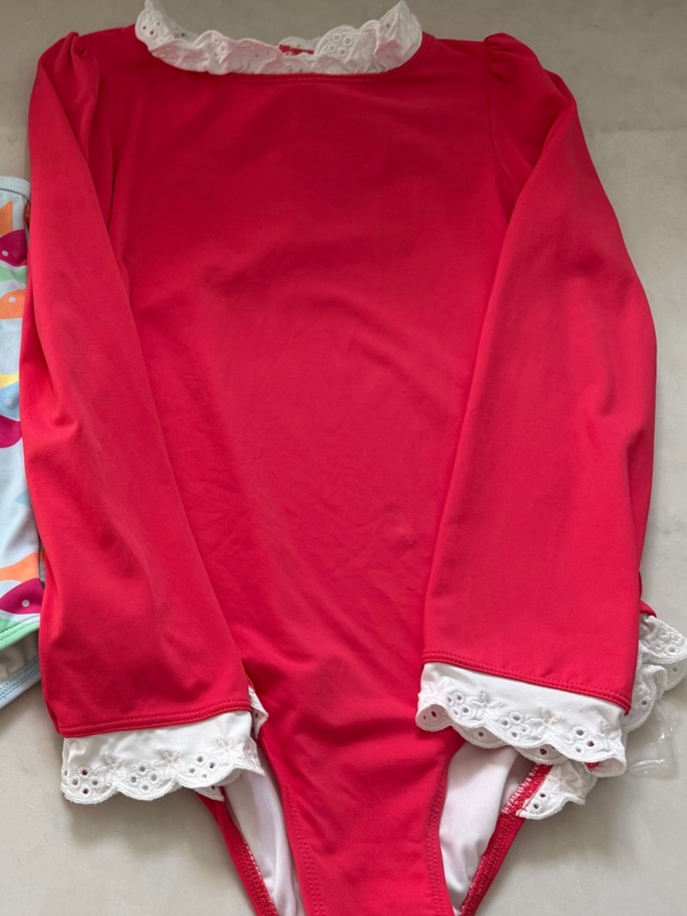TBBC VERY good condition, worn once. 4t Red Long Sleeve One-Piece Swimsuit